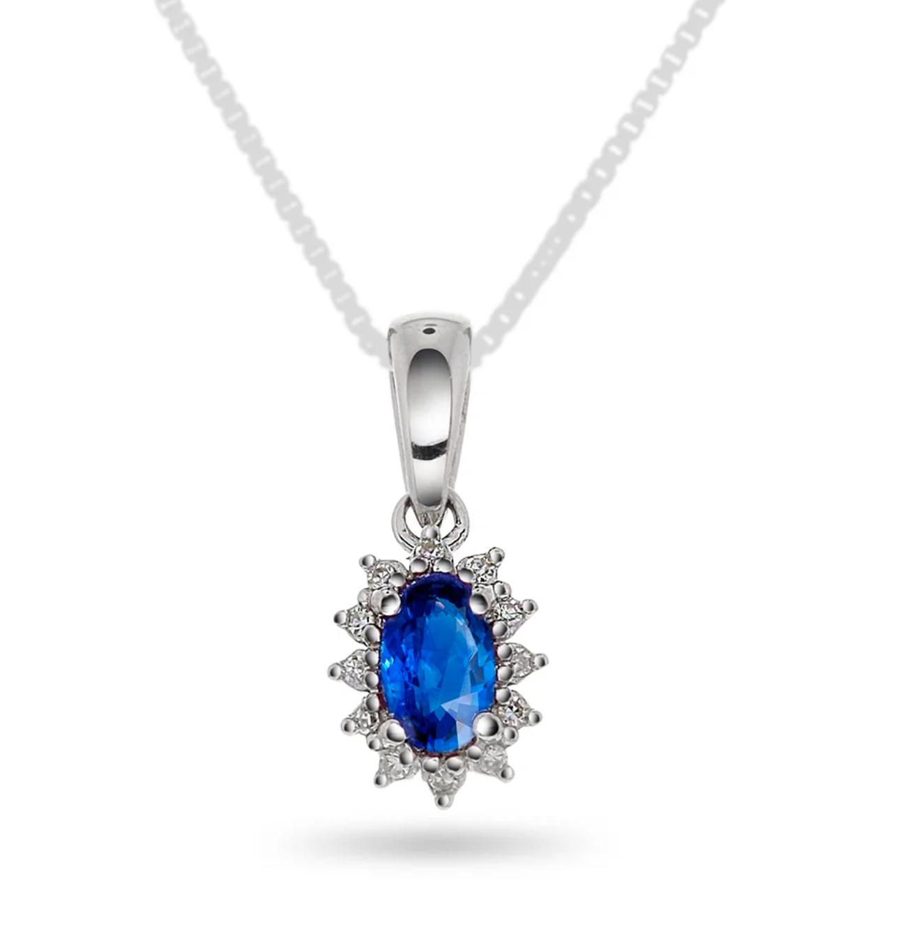 Anheng i gull med diamant 0,24 ct TWSI