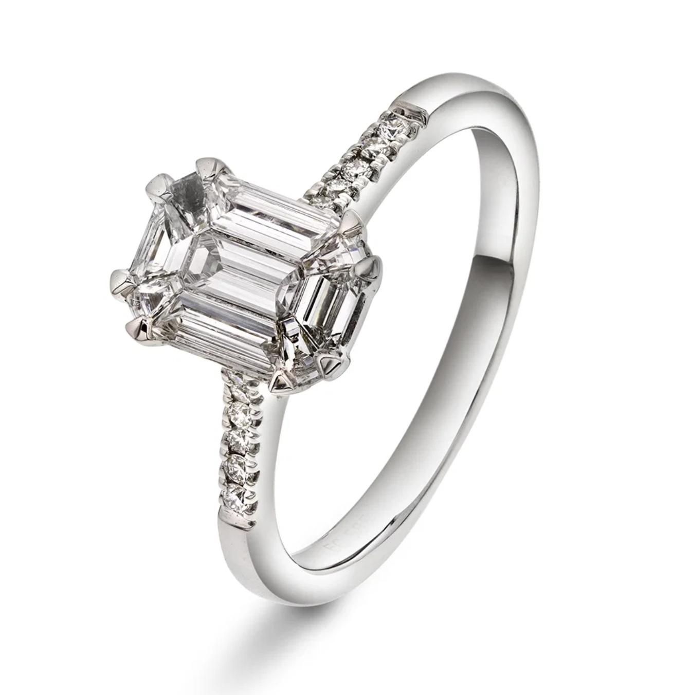 Ring i gull med diamant 0,60 ct TWVS
