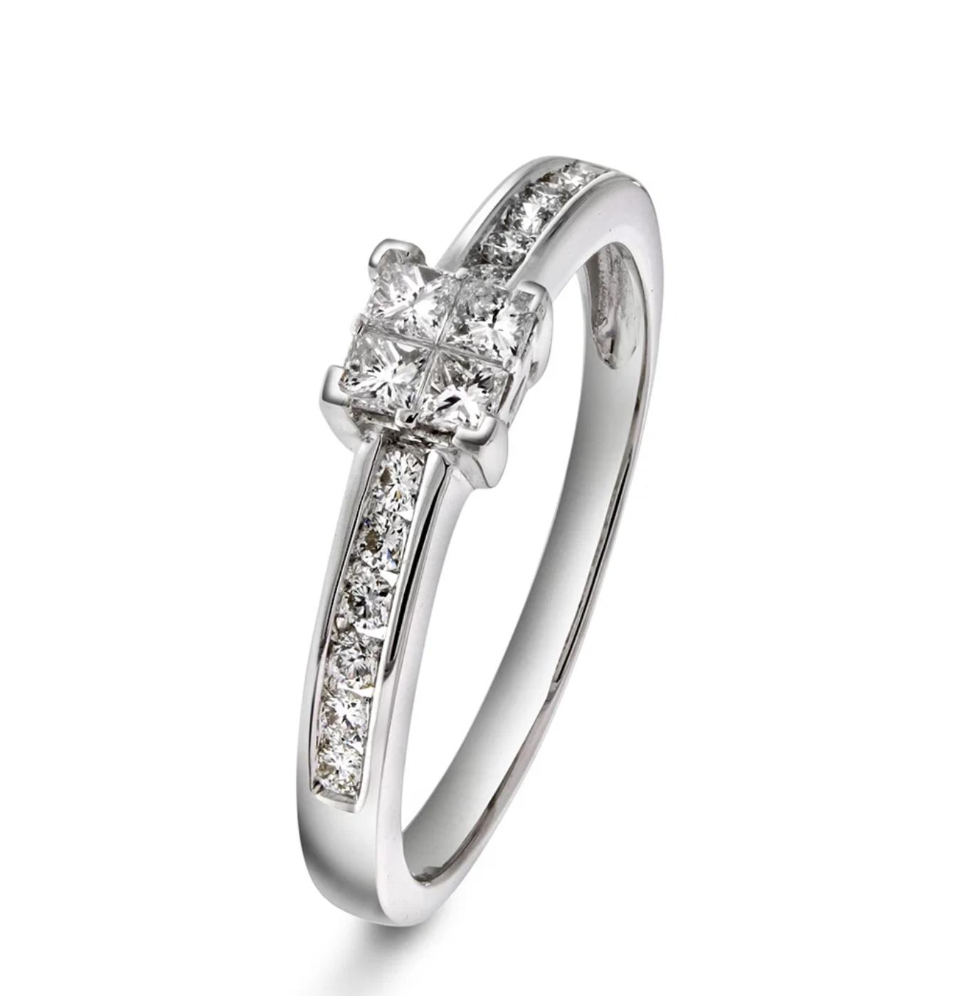 Ring i gull med diamant 0,33 ct WSI