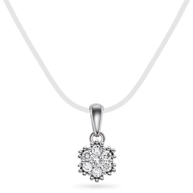 Anheng i gull med diamanter 0,15 ct WP1