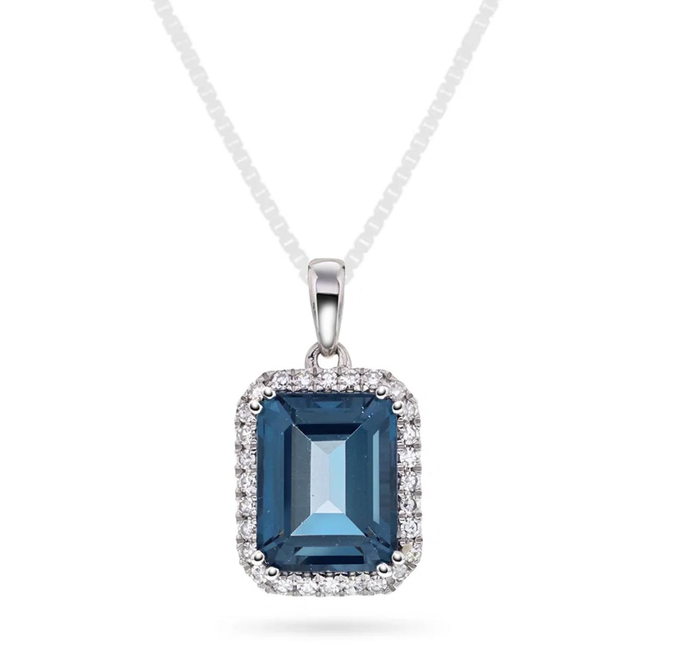 Anheng i gull med diamant 0,14 ct WSI