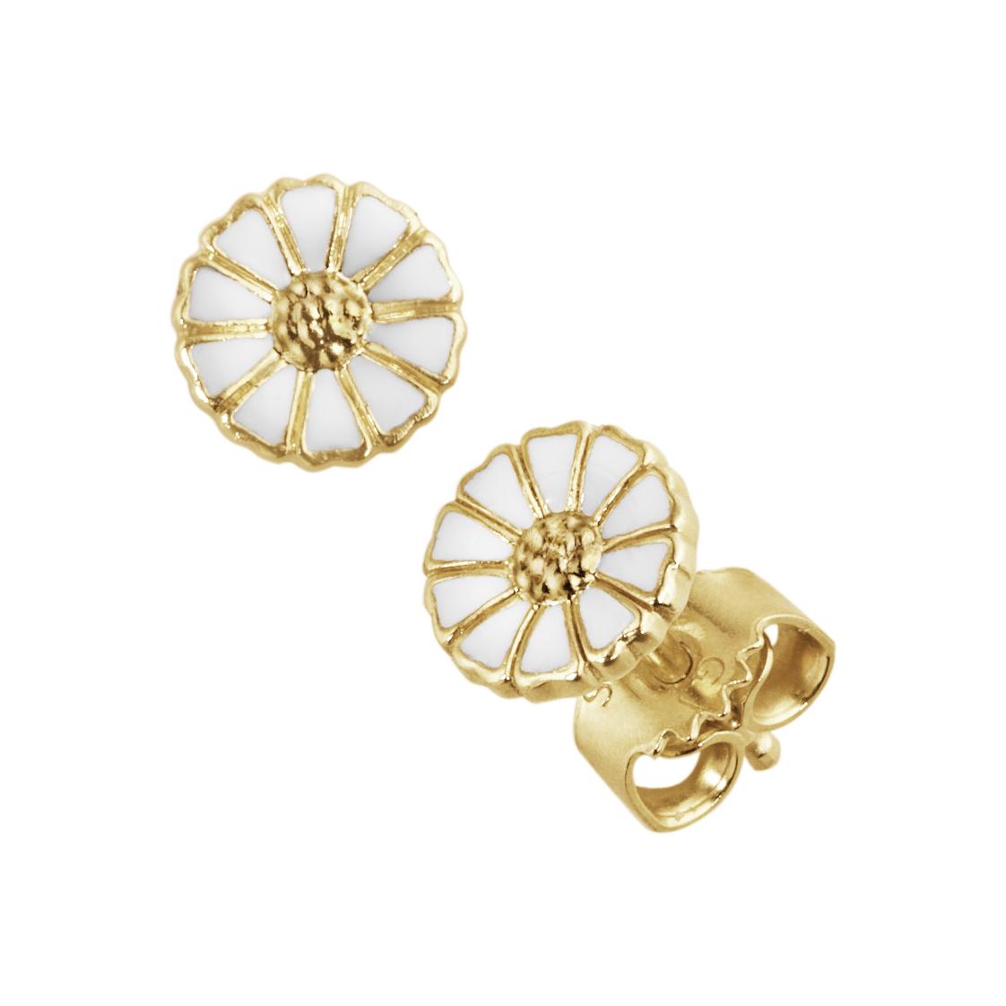 DAISY EARSTUD 2025 SILVER GP WHITE ENAMEL 7 MM