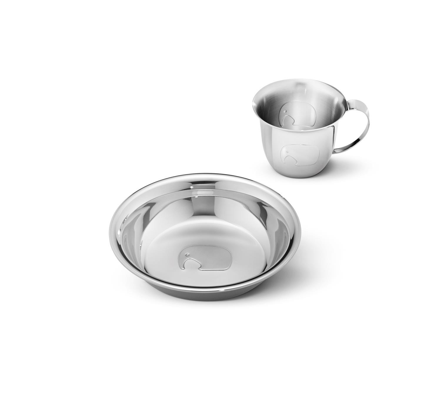 ELEPHANT CHILD CUP & PLATE STAINLESS STEEL
