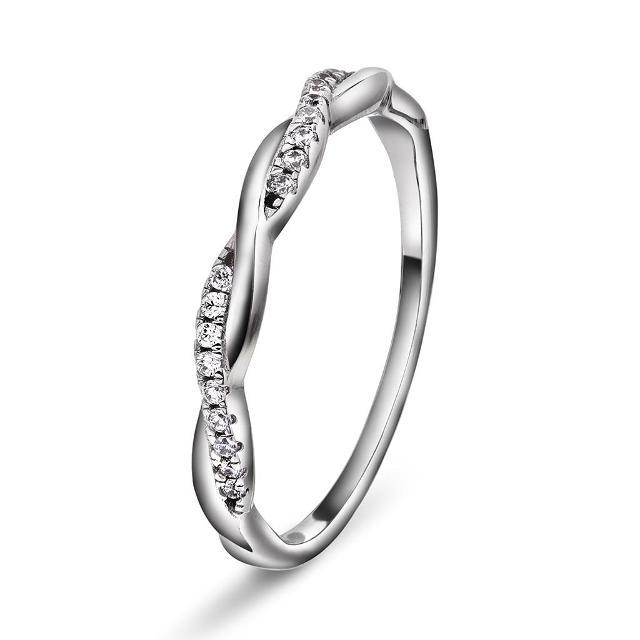 Friendship ring i sølv med zirkonia