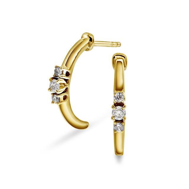 Emma øredobber gull med diamant 0,12 ct