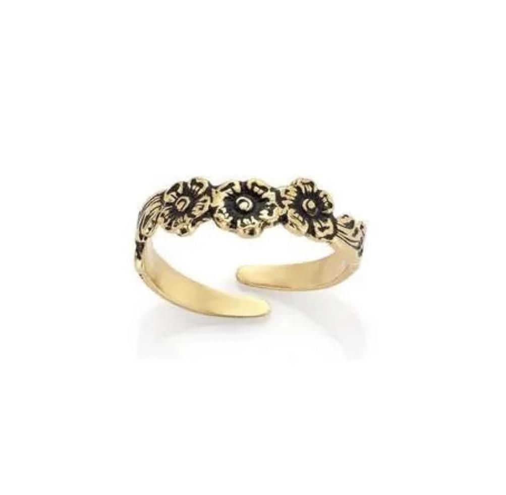 Løken ring  925S forgylt