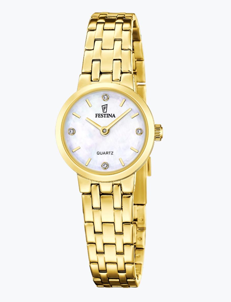 Festina, Mademoiselle, mineralglass, Ø 23 mm, 5 atm, perlemorskive, PVD